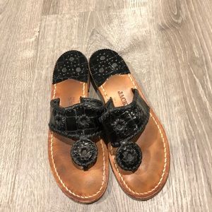 Jack Rogers Navajo patent croc sandals 7